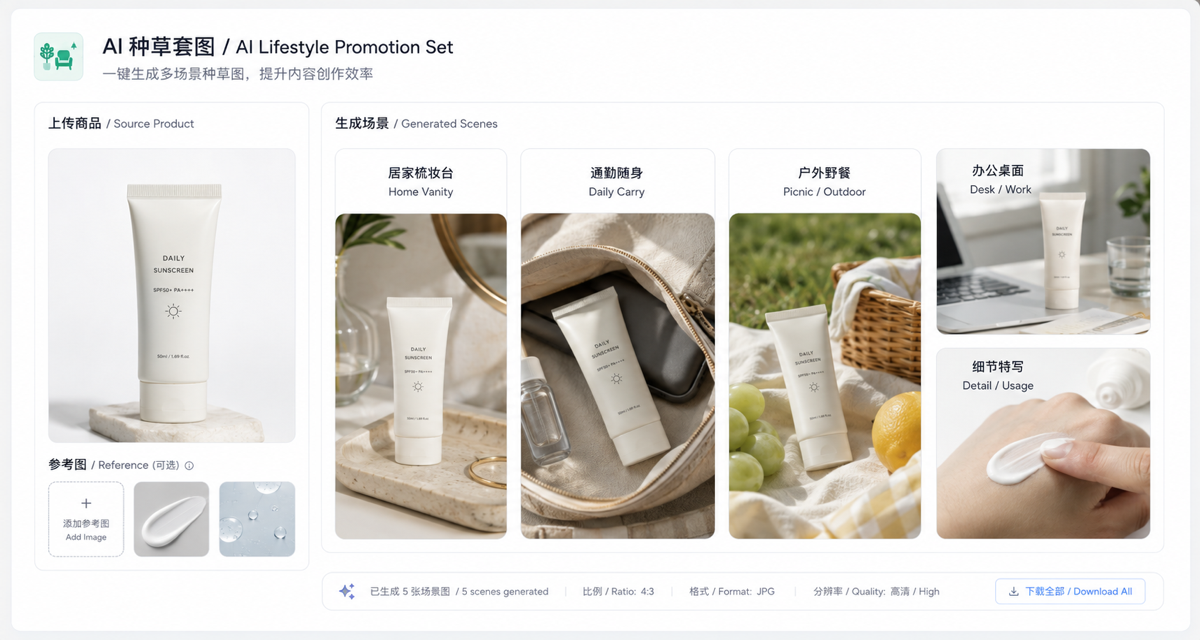 AI 种草套图